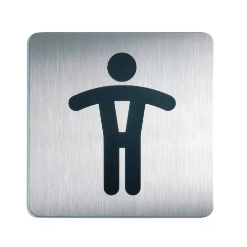 Fyrkantig symbolskylt WC herr