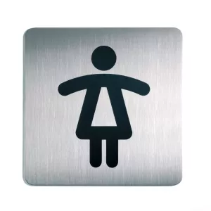 Fyrkantig symbolskylt WC dam