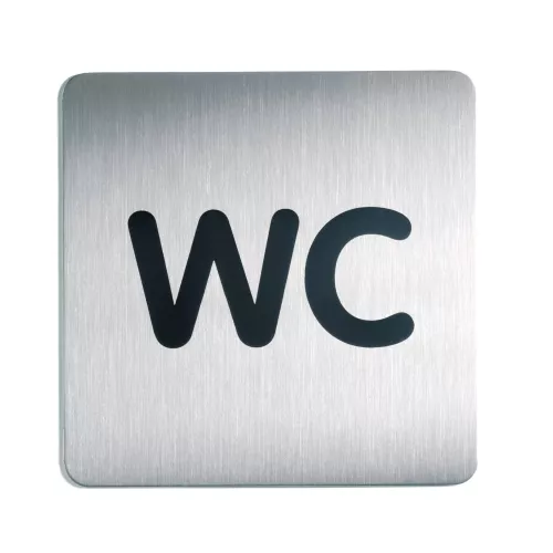 Fyrkantig symbolskylt WC