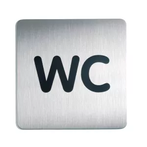 Fyrkantig symbolskylt WC