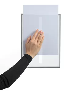 Infoficka A4 statisk vidhäftning 5 st – Svart