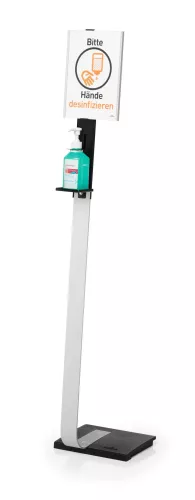 Dispenserhållare, golvstativ med skylt
