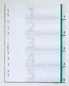 Register 1-5, insticksflikar