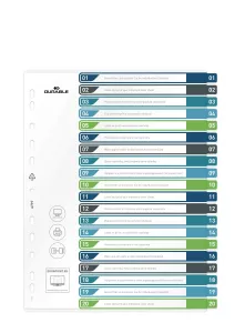 Register A4+ 20-del 1-20+försätt PP