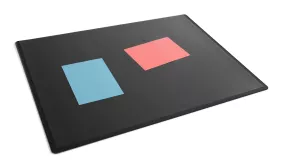 Skrivunderlägg 53 x 40 med transparent klaff PP – Svart