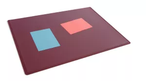 Skrivunderlägg 53 x 40 med transparent klaff PP – Röd