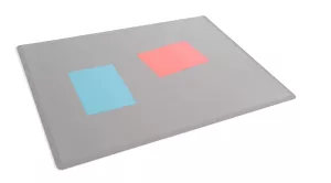 Skrivunderlägg 53 x 40 med transparent klaff PP – Grå