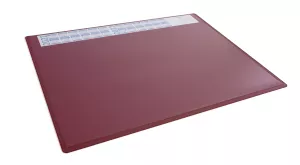 Skrivunderlägg 65 x 50 med kalender och transparent klaff PP – Röd