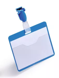 Namnskylt 60x90,  hängselclips   – Blå