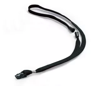 Textilhalsband 10 mm – Svart