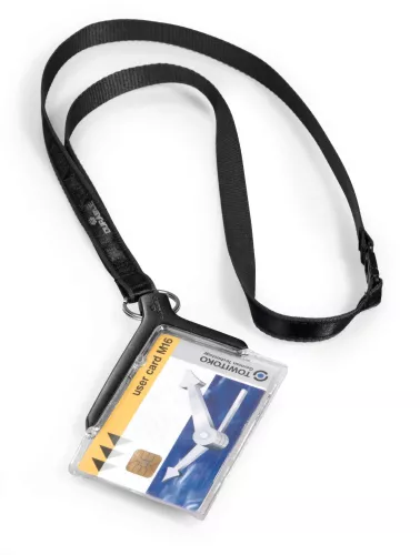 Korthållare DE LUXE f ör 1 kort  m halsband
