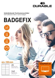 Namnskylt BADGEFIX 46x105, självhäftande