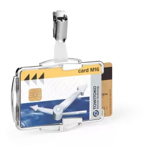 Korthållare RFID SECURE DUO m hängselclips