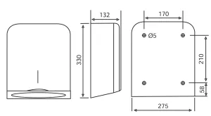 ​Katrin Metalldispenser M för Pappershanddukar – Borstat Stål