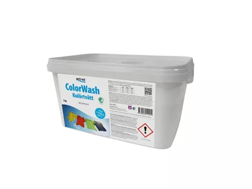 Activa Color Wash 5 kg – effektivt kulörtvättmedel för professionell textiltvätt som bevarar färger och tar bort smuts redan vid låga temperaturer