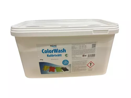 Activa Colorwash tvättmedel 10 kg – effektivt tvättmedel för färgade textilier med god rengöring och färgbevarande effekt