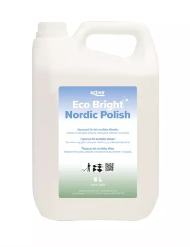 Activa Eco Bright Nordic 5 liter – miljövänligt rengöringsmedel för effektiv rengöring av ytor i professionella miljöer