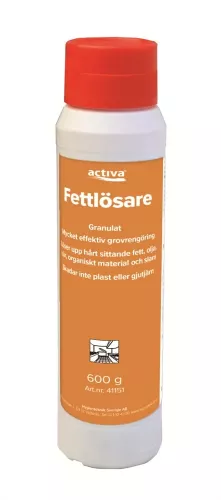 Activa fettlösare 600 g granulat – avloppsrengöring i kraftfullt granulat för upplösning av fett och organiskt avfall i rörsystem med snabbverkande formula som motverkar stopp och förebygger beläggningar, anpassad för avlopp och fettavskiljare