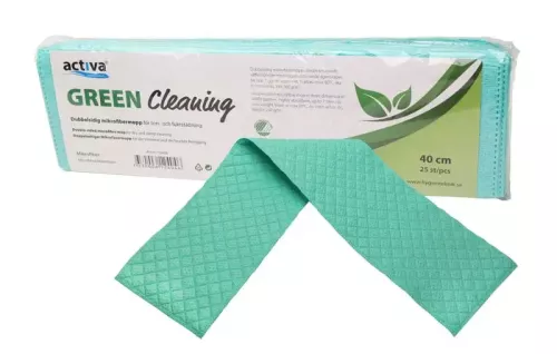 Activa Green Cleaning 25-pack – 40 cm mikrofibermoppar med god absorptionsförmåga, tillverkade med miljöhänsyn