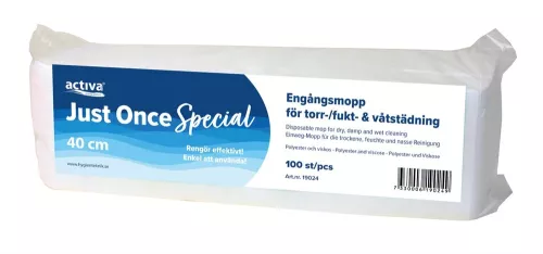 Activa Just Once Special engångsmopp 40 cm – hygienisk och effektiv mopp för snabb rengöring