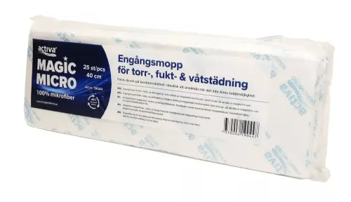 Activa Magic Micro 40 cm – mikrofibermopp för effektiv och skonsam rengöring av golv i mindre ytor