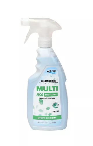 Activa Multi Eco allrengöring 750 ml – miljövänligt och effektivt rengöringsmedel för daglig rengöring av alla typer av ytor