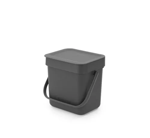 Sort & Go hink 3 liter från Brabantia används för sortering av matavfall eller småskräp i trånga utrymmen