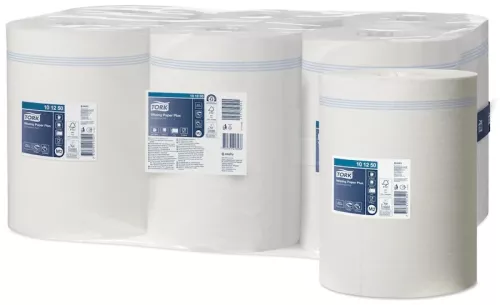 Tork Advanced Plus avtorkningspapper 2-lags vitt – starkt och absorberande papper för allsidig rengöring