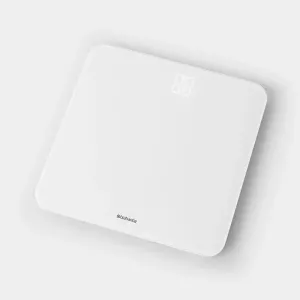 Badrumsvåg Brabantia vit – stilren digital personvåg med hög precision för daglig användning i badrum
