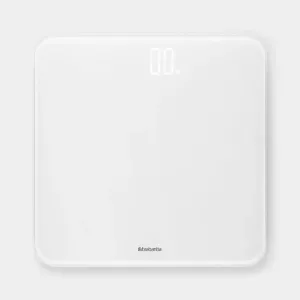 Badrumsvåg Brabantia vit – digital personvåg med stilren design och noggrann viktmätning för badrum