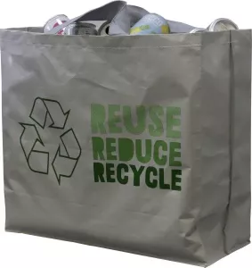 Bärkasse flergångskasse PP Woven Recycle 42x – slitstark och återvinningsbar kasse för hållbara transporter och shopping