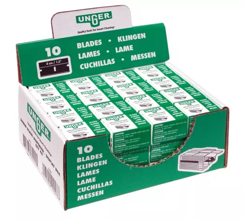 10 st blad från Unger – kompatibla med Unger klickskrapor, för glas och hårda ytor