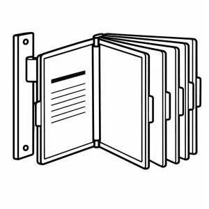Durable blädderpanelsystem för väggmontering A4