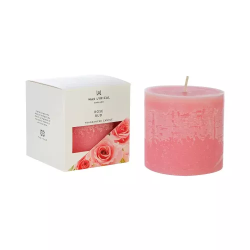 Blockljus med doft Rose Bud – dekorativt doftljus med mjuk rosdoft som skapar en varm och harmonisk atmosfär i hem och inredningsmiljöer