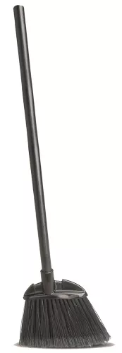Rubbermaid ergonomisk borste för sopskyffel, kompakt design med vinklat skaft och täta borst för effektiv uppsopning