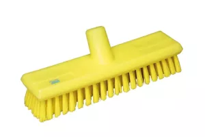 Vikan levangborste mjuk med vattenmatning, gul 27 cm – hygienisk borste för skonsam rengöring i våta miljöer
