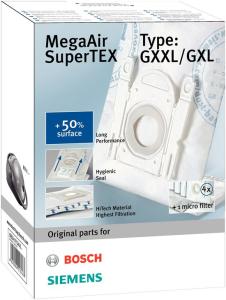 Bosch-Siemens MegaAir SuperTEX GXXL/GXL Dammsugarpåsar 4-pack