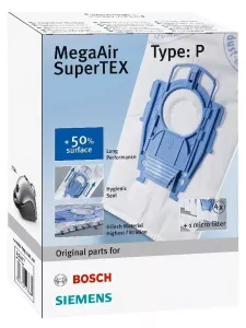 ​Bosch-Siemens MegaAir SuperTEX P Dammsugarpåsar 4-pack