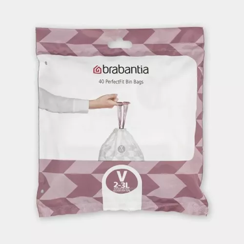 Brabantia avfallspåse 3 L dispenserpack – avfallspåsar i slitstark plast för hygienisk avfallshantering med perfekt passform, anpassade för Brabantia NewIcon 3 L och andra mindre avfallshinkar med samma volym, enkla att byta och minskar spill