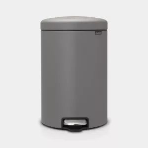 Brabantia NewIcon pedalhink 20L Mineral Concrete – modern sopbehållare med mjukstängande lock och hållbar pedalöppning i betonggrå nyans