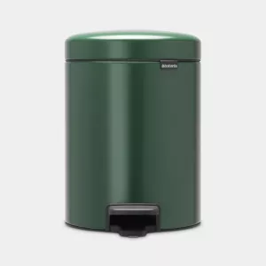 Brabantia NewIcon pedalhink 5L Pine Green – stilren och kompakt soptunna med mjukstängande lock och pedalöppning