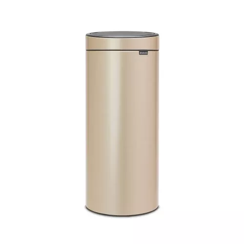 Brabantia Touch Bin New 30 liter metallic gold – sopbehållare för smidig avfallshantering, touchöppning med tyst stängning och exklusiv design, idealisk för kök, kontor och moderna miljöer