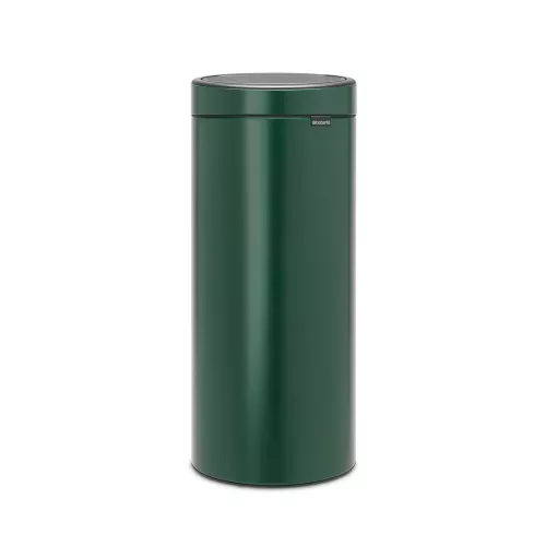 Brabantia Touch Bin New 30 liter pine green – sopbehållare för smidig avfallshantering, touchöppning med tyst stängning och stilren design, för kök, kontor och moderna miljöer