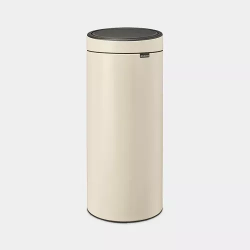 Brabantia Touch Bin New 30 liter soft beige – sopbehållare för smidig avfallshantering med touchöppning, tyst stängning och stilren design, för kök, kontor och moderna miljöer
