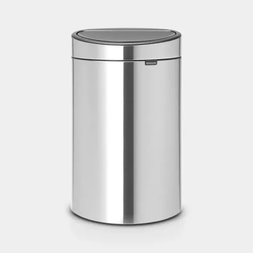 Brabantia Touch Bin New 40 liter matt stål FPP – Soptunna i matt stål för smidig avfallshantering, touchöppning med fingerprint proof yta och stilren design, för kök, kontor och moderna miljöer