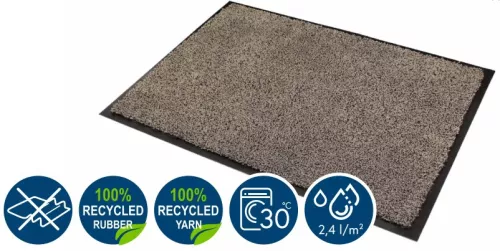 Cosmos entrématta beige 80x150 cm – stilren och slitstark matta för effektiv smuts- och fuktupptagning