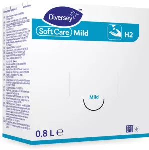 Soft Care Mild H2 cremetvål 800 ml – parfymfri tvål för känslig hud  800 ml refill Soft Care Mild H2 – mild och återfuktande cremetvål för professionellt bruk