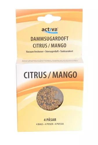Activa dammsugardoft Citrus Mango 4-pack – fräschar upp luften med en frisk och fruktig doft vid dammsugning