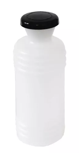 450 ml dankflaska i plast – med graderad skala och skruvkork för enkel dosering