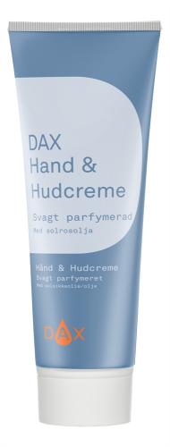 DAX hand- och hudkräm parfymerad 250 ml – handkräm i smidig flaska som ger återfuktning för torr hud med mjukgörande formula och behaglig doft, anpassad för daglig användning i arbete och hushåll